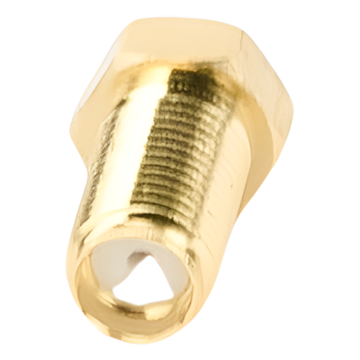 Conector SMA Hembra de Anillo Plegable para Cables RG-174/U, 8216, Oro / Oro / Teflón.