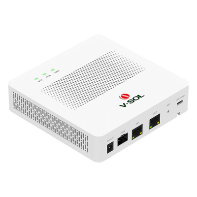 Mini OLT de 1 puerto GPON con 3 puertos Uplink (2 puertos Gigabit Ethernet + 1 puerto SFP/SFP+) , hasta 64 ONT/ONU