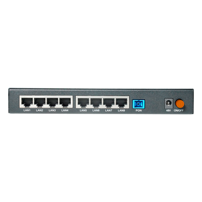 ONU Bridge PoE G/EPON + 1 Puerto SC/UPC + 8 puertos Gigabit con salida PoE/PoE+
