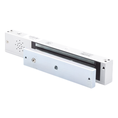 Electroimán 600Lb con Buzzer de alarma de puerta abierta / LED indicador de estado / Sensor de estado de placa/ Libre de