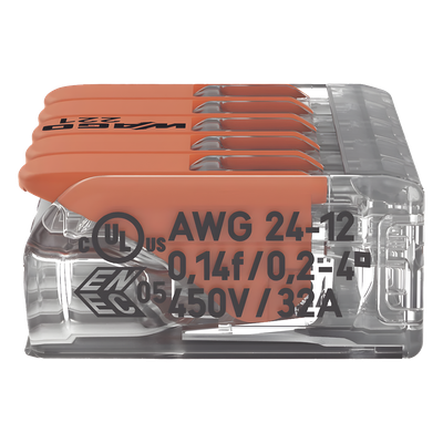 Conector Compacto para 1 Cable de Entrada 4 Cables de Salida / Cables Compatibles 28AWG-12AWG
