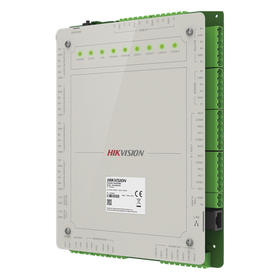 Controlador de Acceso 4 Puerta Administrable en la Nube con HikConnect Teams / Interfaz Web / 8 RS-485 4 WIEGAND / 100,0