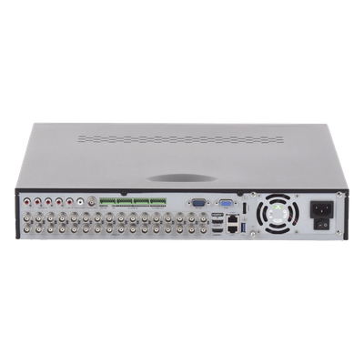 DVR 32 Canales TurboHD + 16 Canales IP / 4 Megapixel / 4 Bahías de Disco Duro / POS / 4 Canales de Audio / Videoanalisis