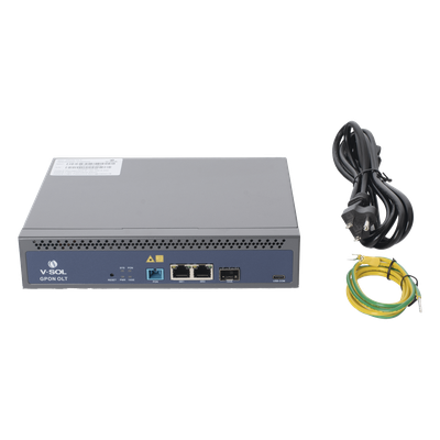 OLT de 1 Puerto GPON con 3 puertos Uplink (2 puertos Gigabit Ethernet + 1 puerto SFP/SFP+) hasta 128 ONU/ONT