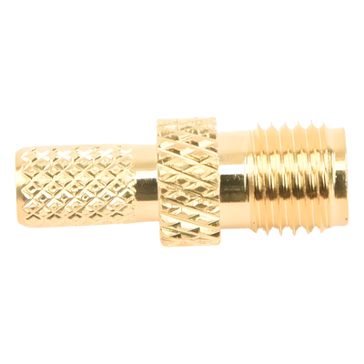 Conector SMA hembra inverso de anillo plegable para cable RG-58/U, Oro/ Oro Teflón.