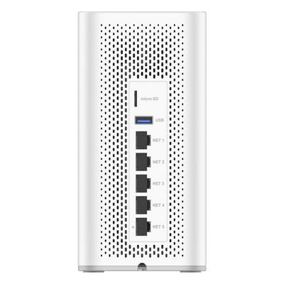 Router con Wi-Fi: integra router VPN + firewall NGFW + IP PBX + controlador de red + punto de acceso Wi-Fi 6 en un solo 