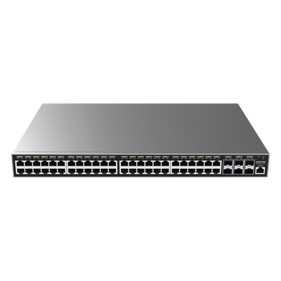 Switch Gigabit PoE+ Administrable / 48 puertos 10/100/1000 Mbps + 6 Puertos SFP+ / Hasta 400W / Compatible con GWN Cloud
