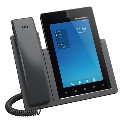 Teléfono IP Android 11, 16 líneas SIP con 16 cuentas, pantalla táctil 7", puertos Gigabit, Wi-Fi, Bluetooth, PoE, codec 