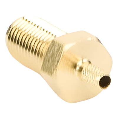 Conector SMA Hembra de Anillo Plegable para Cables RG-174/U, 8216, Oro / Oro / Teflón.
