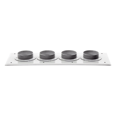 Placas pasamuro con capacidad de 4 botas de 4"