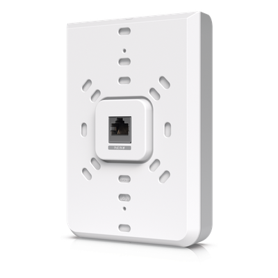 Access Point UniFi U6 In Wall/Montaje p/pared, WIFI 6 2.4 Y 5 Ghz, hasta 5.3 Gbps, 1 pto PoE In, 4 ptos secundarios (1 P