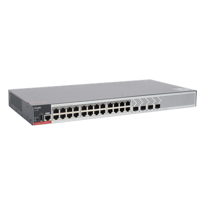 Switch Administrable L2+ con 24 puertos Gigabit PoE+, 4 SFP para fibra 1Gb / 2.5 Gb , gestión gratuita desde la nube, 37