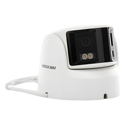 [ PROTECCIÓN ACTIVA ] Turret IP Panorámica 4 Megapíxel / 180° / Imagen a Color 24/7 / PoE / WDR 130° / IP67 / ACUSENSE /