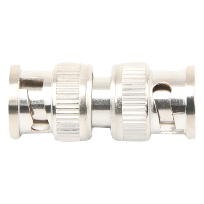 Adaptador tipo barril para 75 Ohm, de conector BNC macho a BNC macho, Níquel/ Oro/ Teflón.