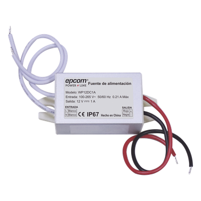FUENTE DE ALIMENTANTACION PARA INTEMPERIE WATERPROOF 12 V @ 1 A