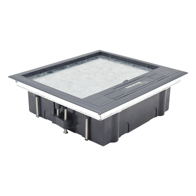 Caja de piso para dos módulos universales (Socket M2), para alimentación eléctrica y redes de datos (11000-33401) No inc