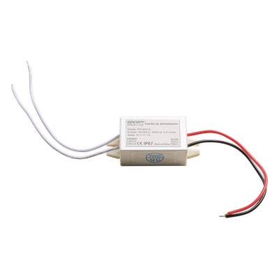 FUENTE DE ALIMENTANTACION PARA INTEMPERIE WATERPROOF 12 V @ 1 A
